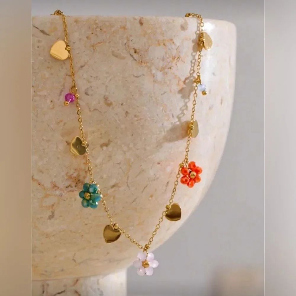 Boho flower Necklace #1905